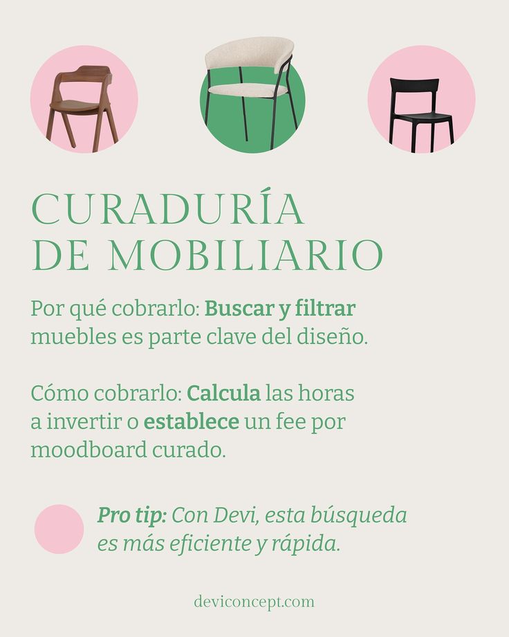 Curaduría de mobiliario